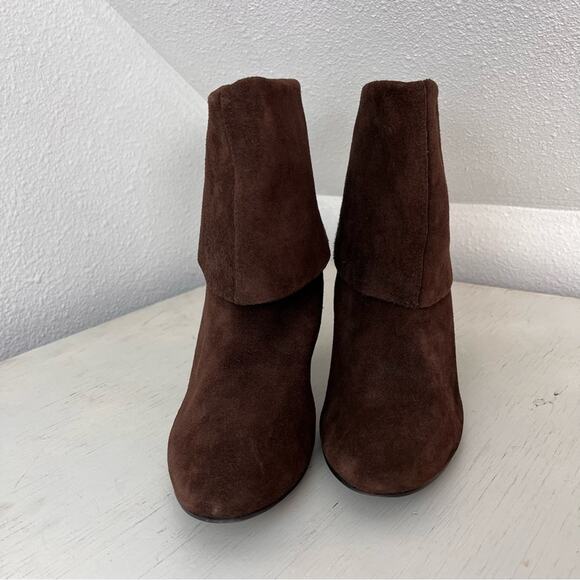 Steve Madden chocolate brown Jinnie suede heel booties size 8.5 - Picture 3 of 11